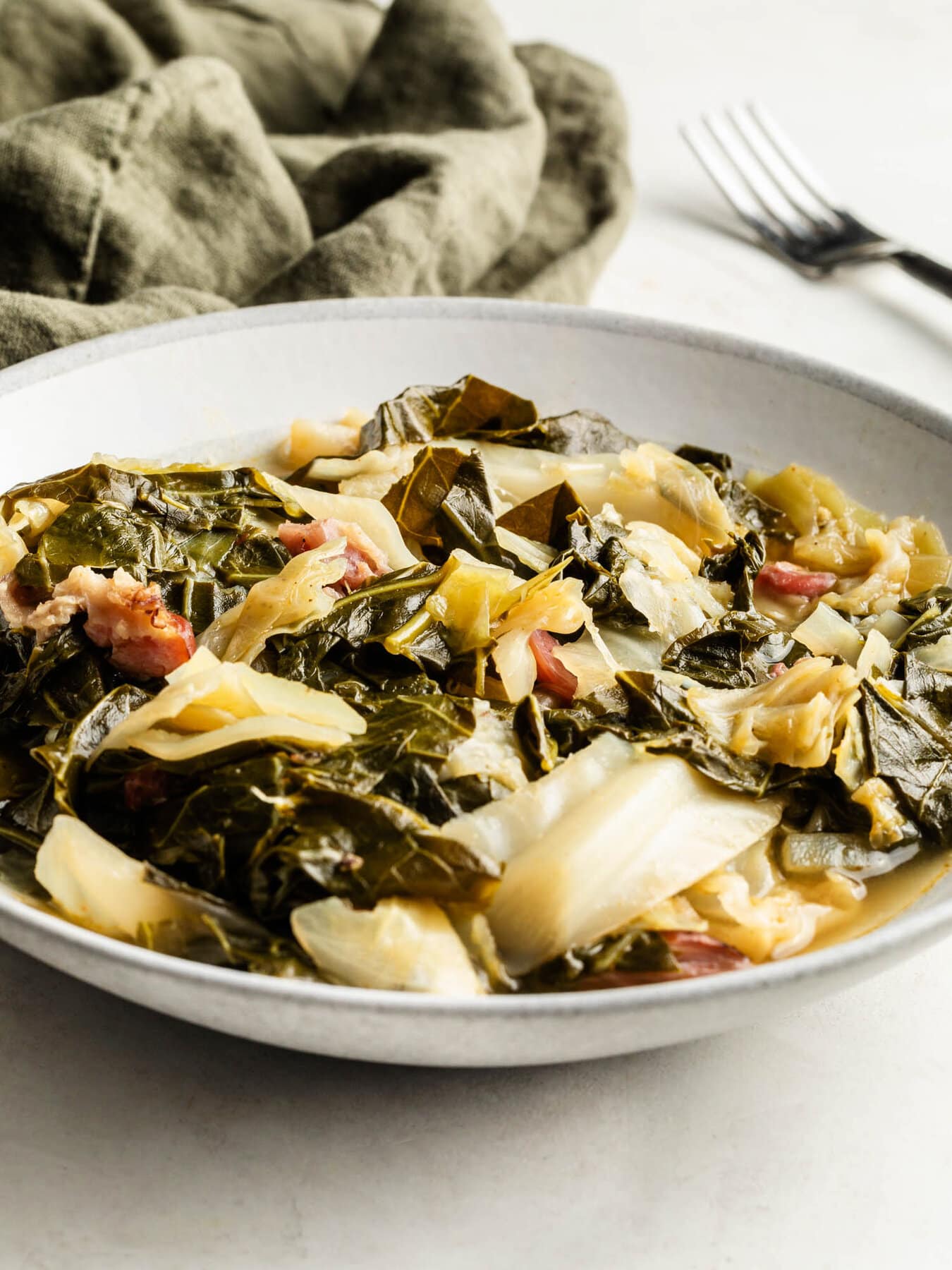 Collard Greens and Cabbage (Mixed Greens) Cooks with Soul